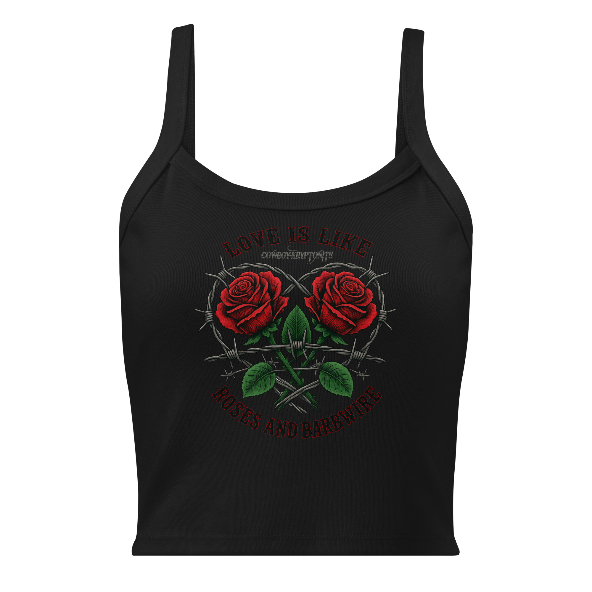 Love Is Like Roses & Barbwire – Lady's Tank - Image 2