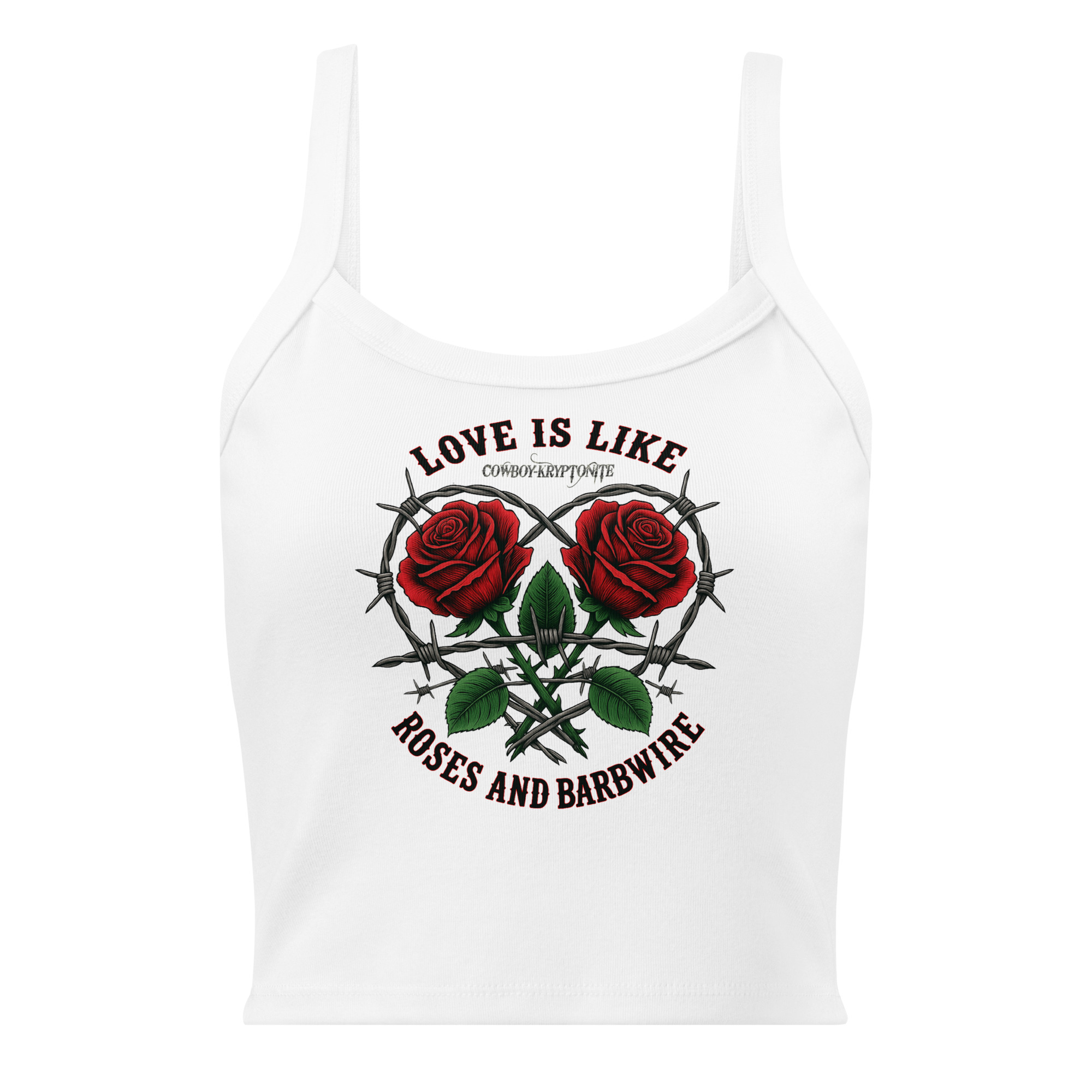 Love Is Like Roses & Barbwire – Lady's Tank - Image 3