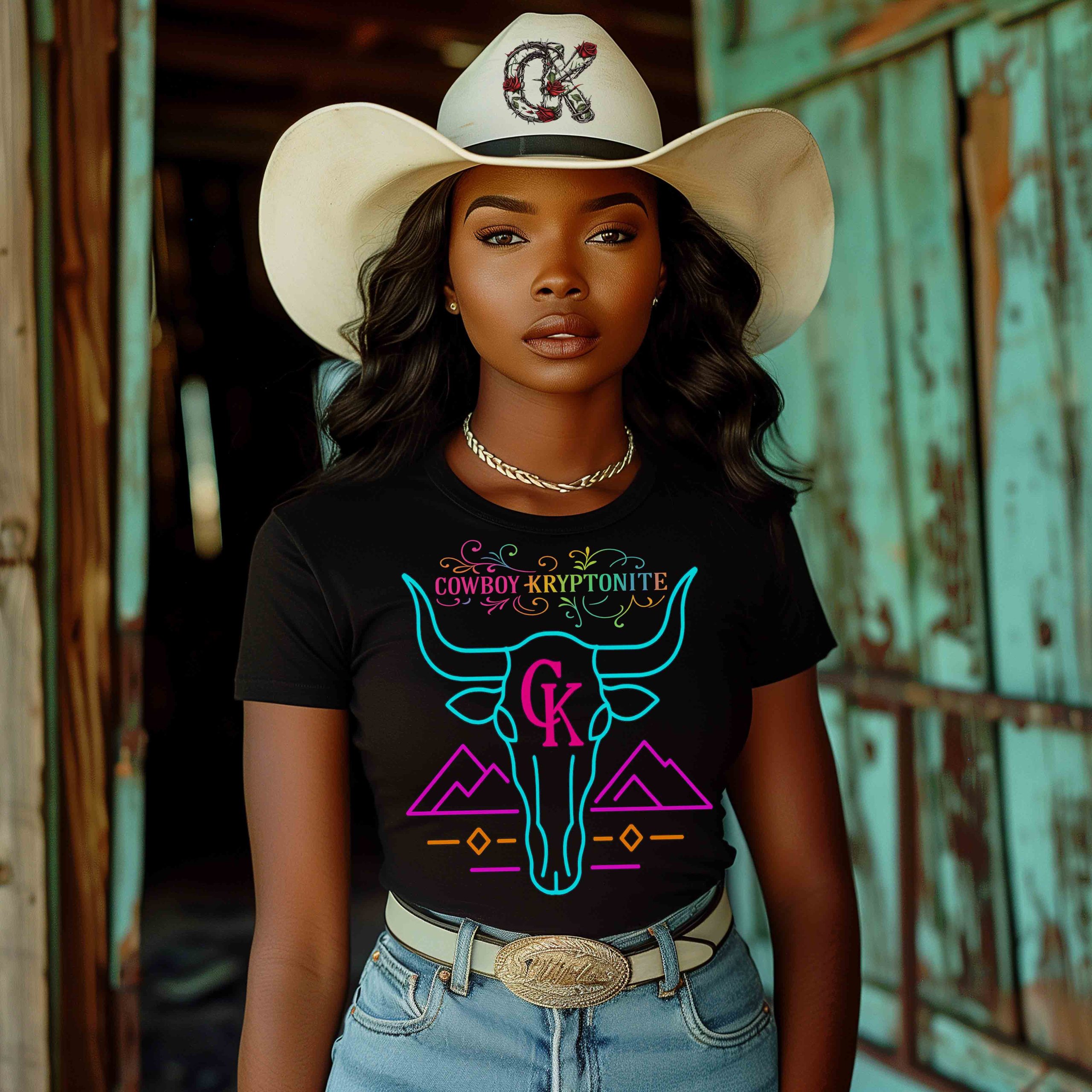 Neon Longhorn - Lady's Tee ✨