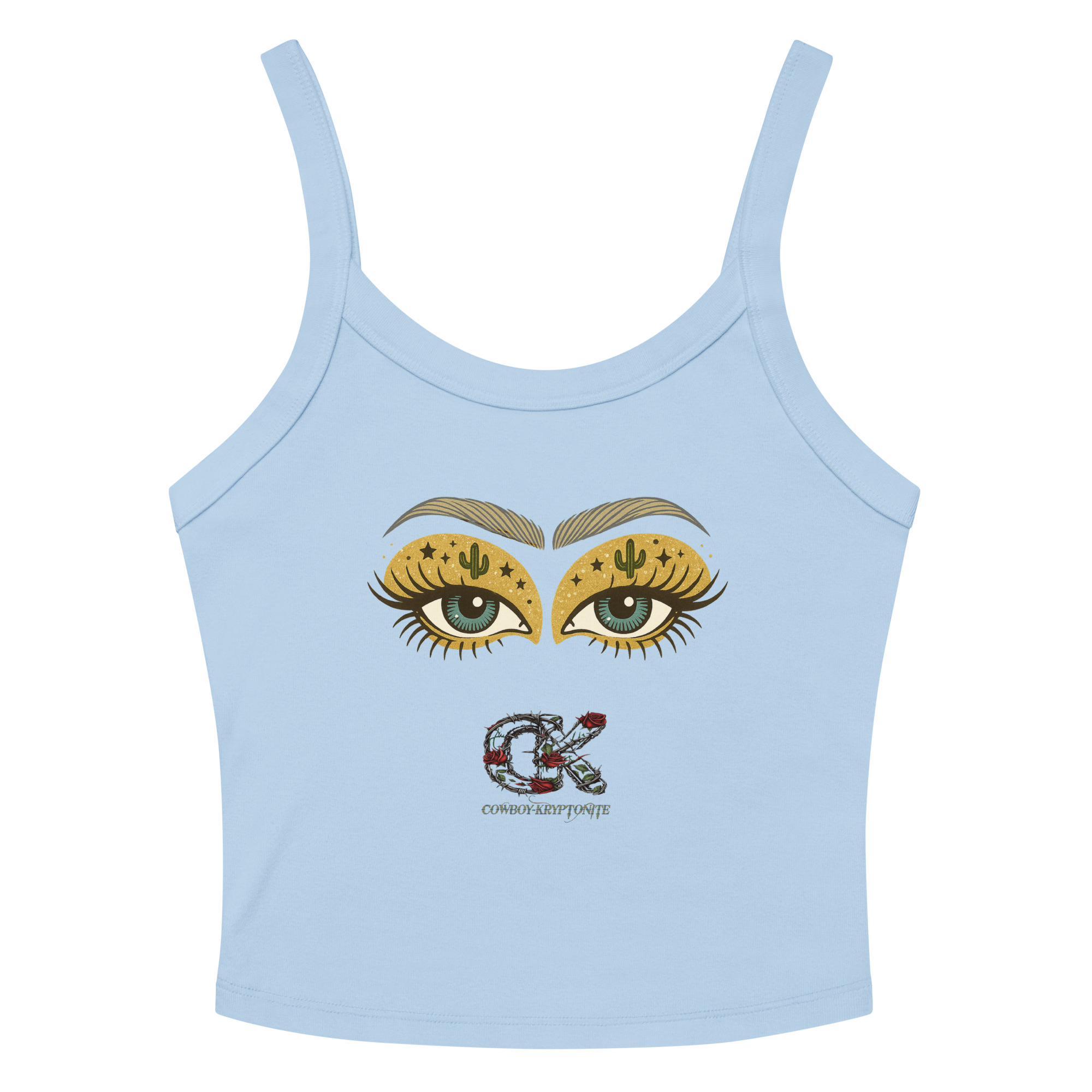 Cactus Eyes – Crop Top Tank - Image 3