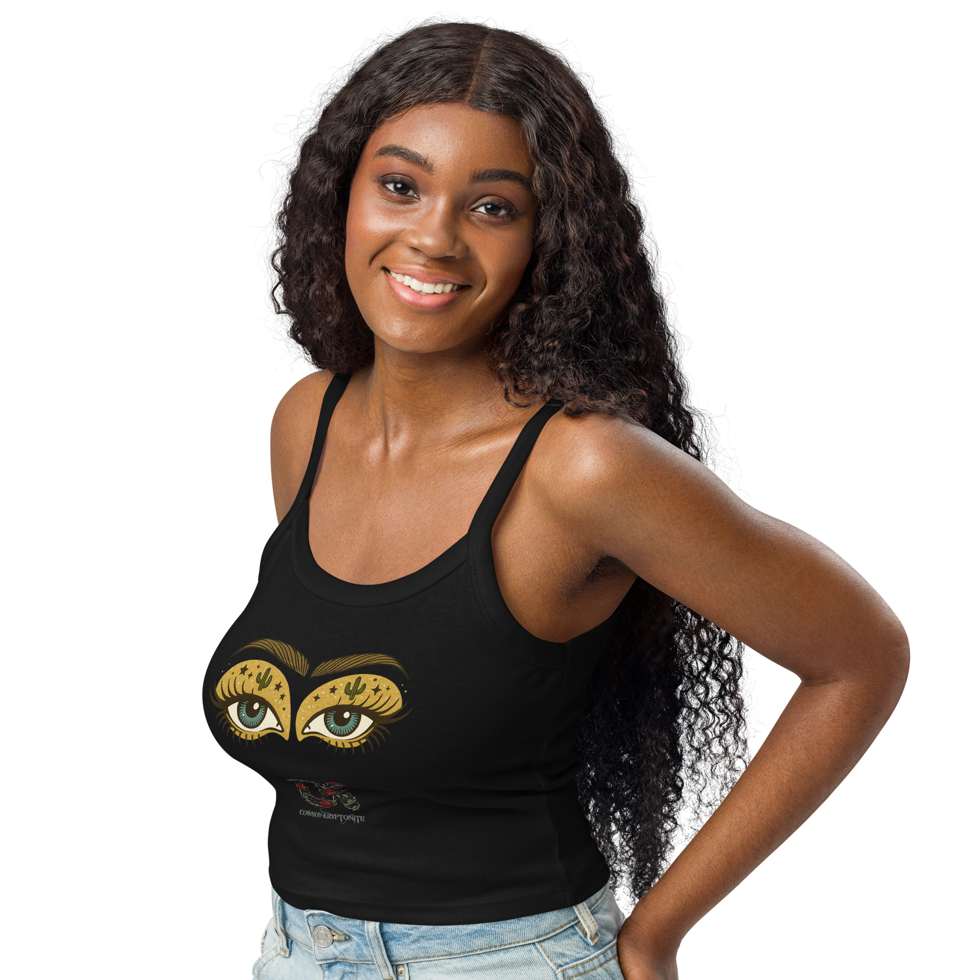 Cactus Eyes – Crop Top Tank - Image 7