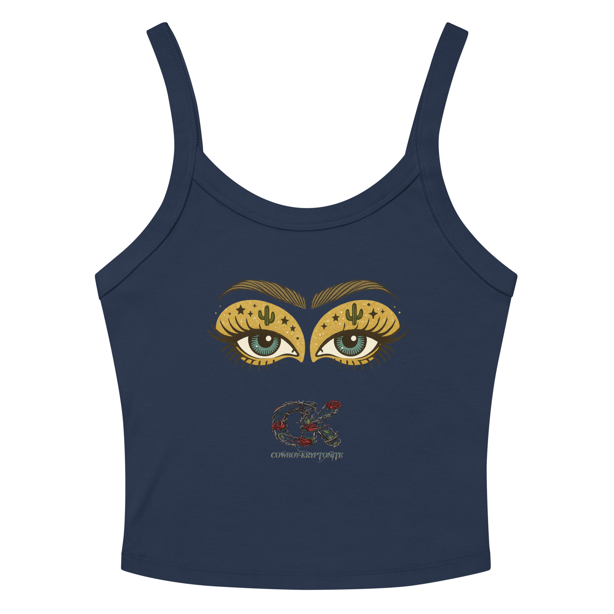 Cactus Eyes – Crop Top Tank - Image 2