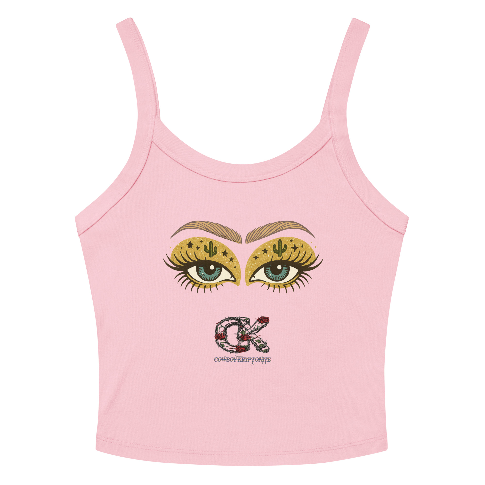 Cactus Eyes – Crop Top Tank - Image 4