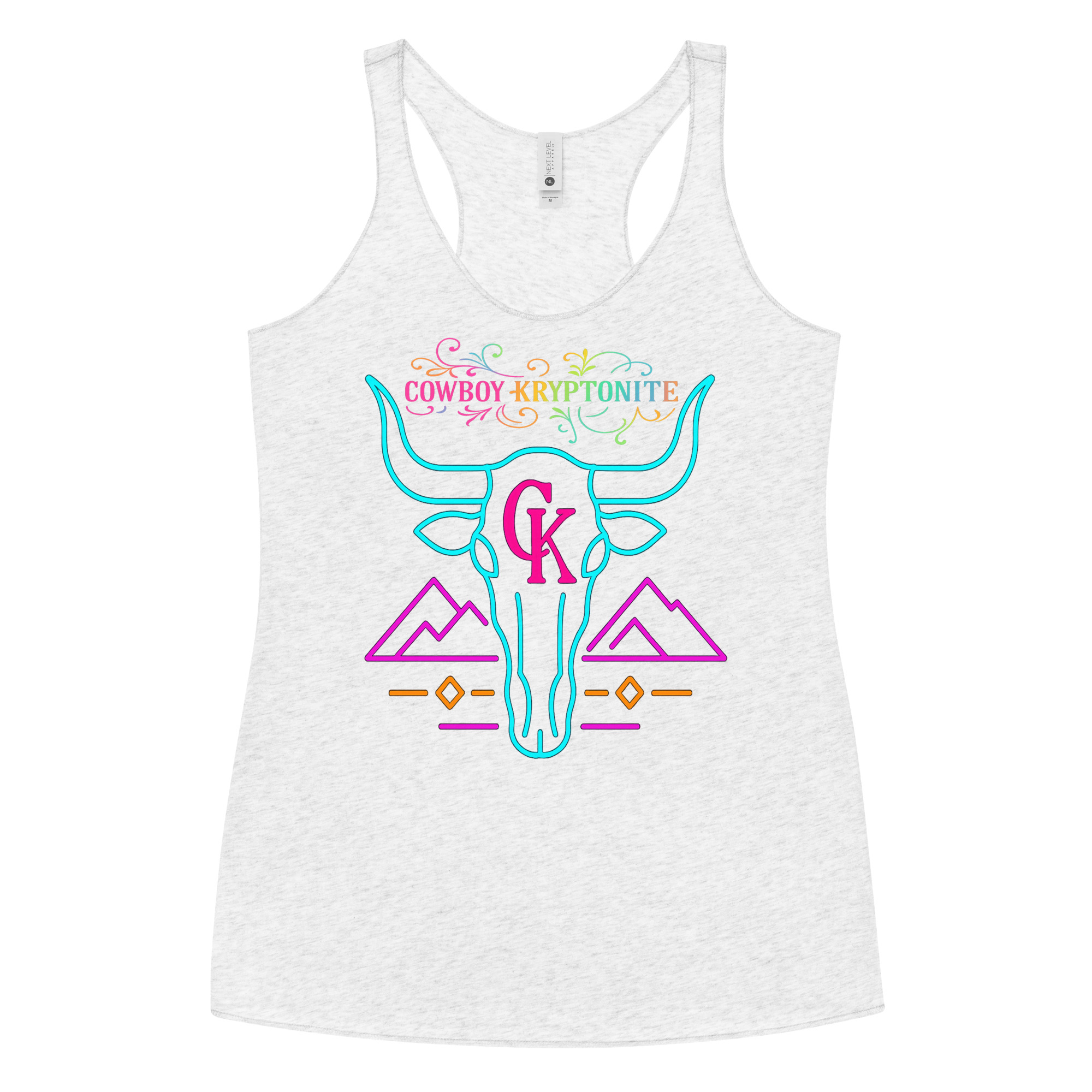 ✨ Neon Longhorn — Lady's Tank - Image 6