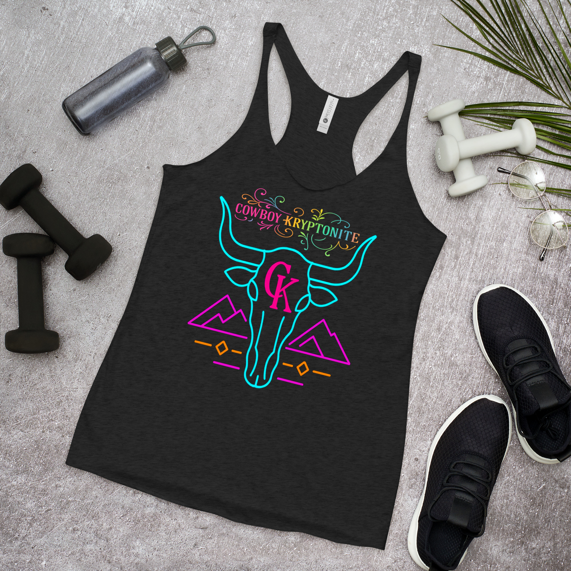 ✨ Neon Longhorn — Lady's Tank - Image 9