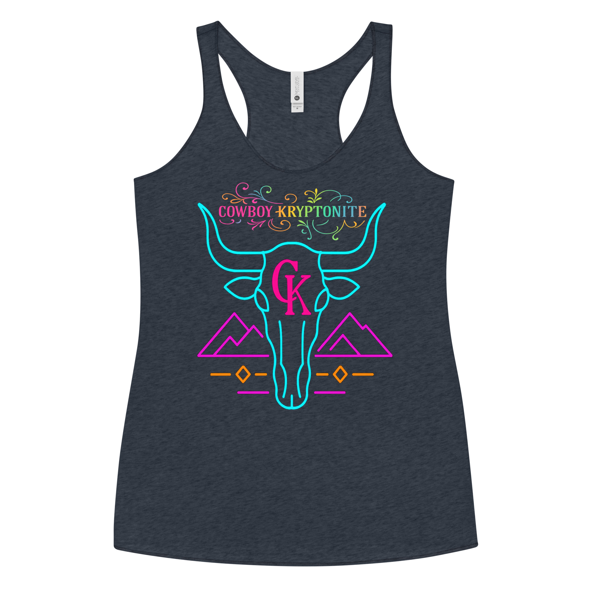 ✨ Neon Longhorn — Lady's Tank - Image 2