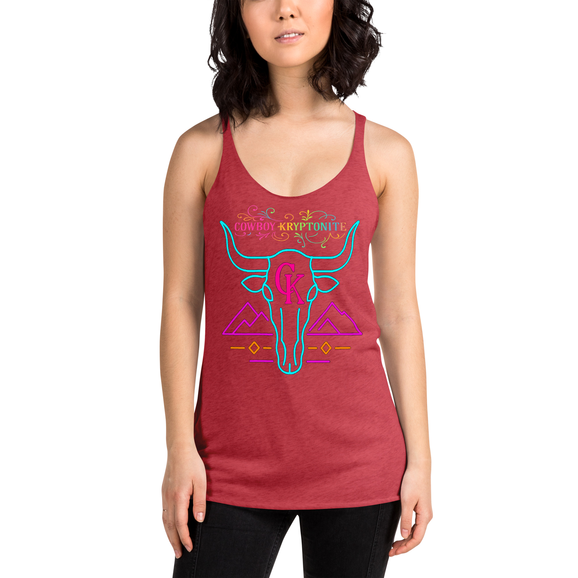 ✨ Neon Longhorn — Lady's Tank - Image 10