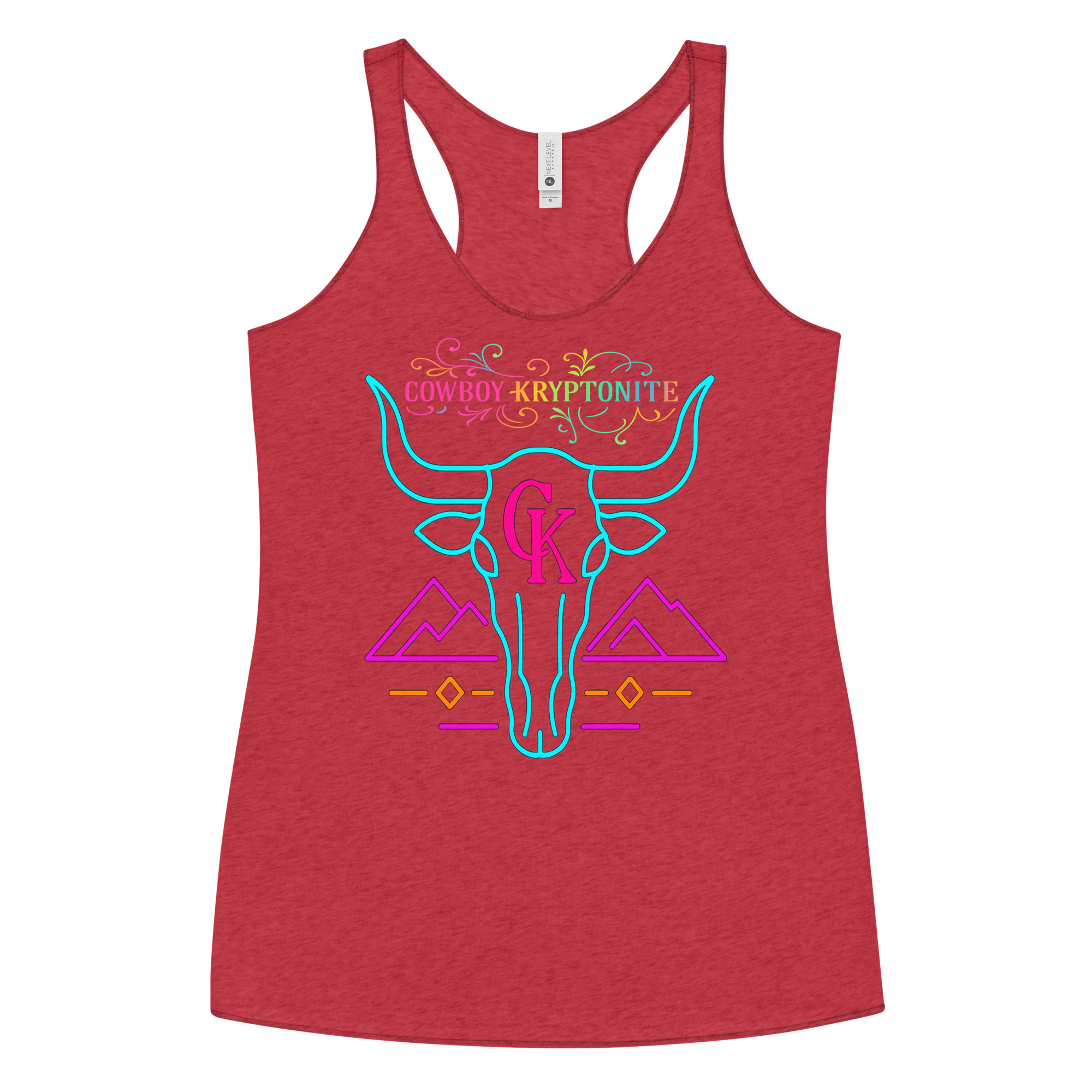 ✨ Neon Longhorn — Lady's Tank - Image 3