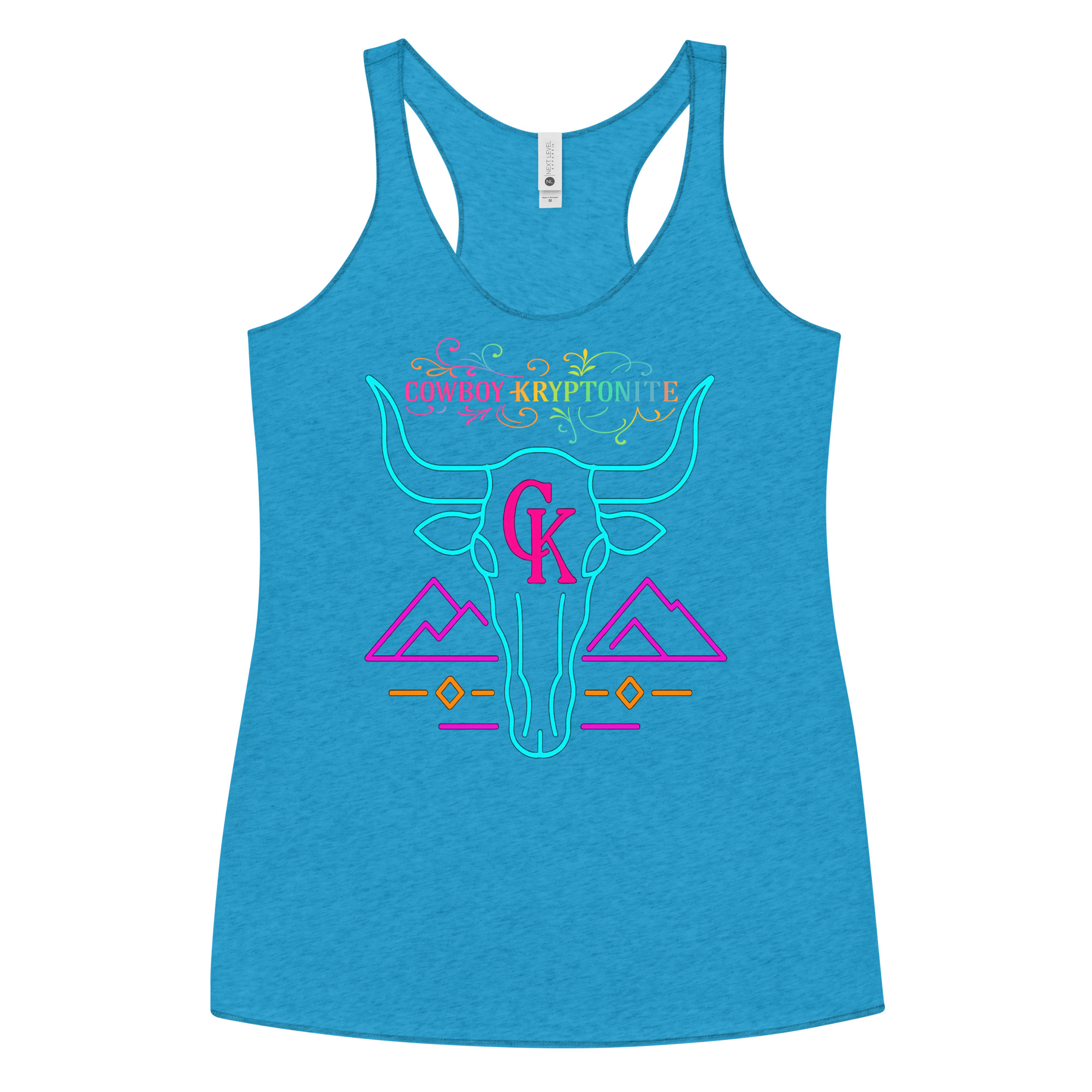✨ Neon Longhorn — Lady's Tank - Image 4