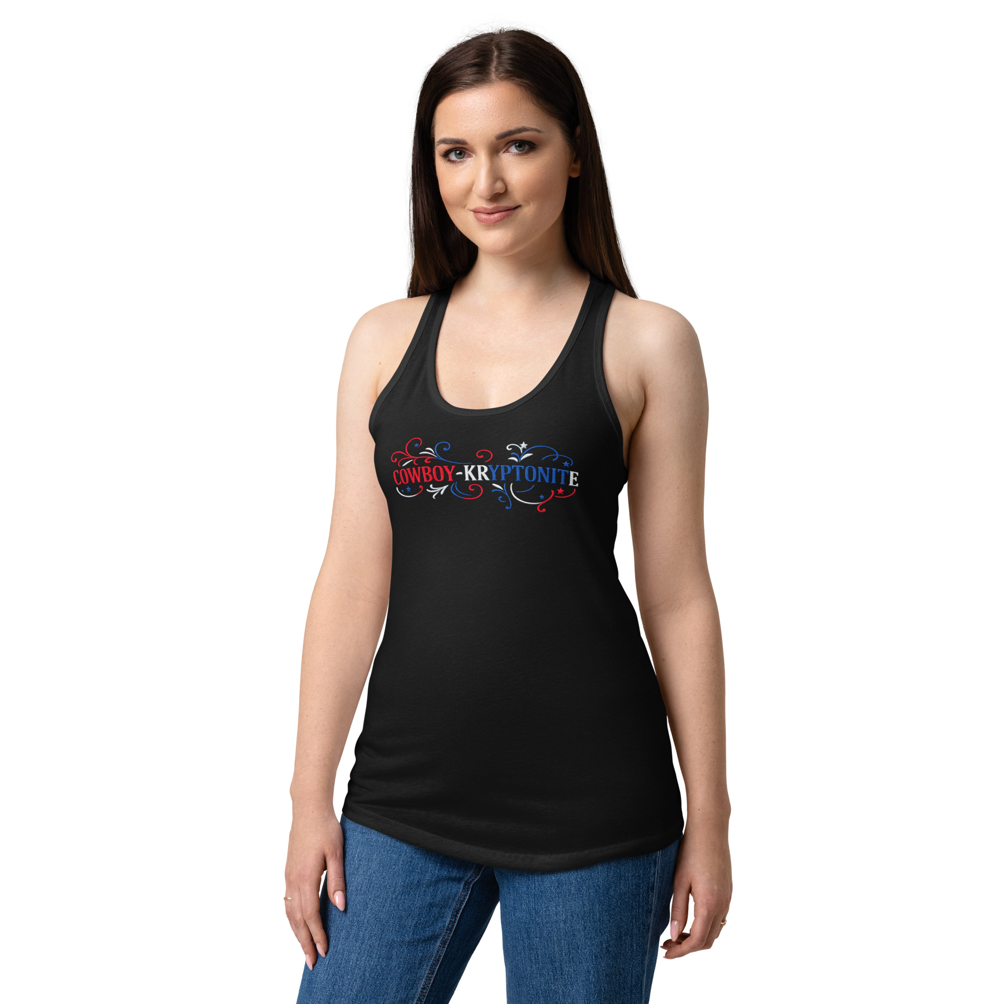 Cowboy-Kryptonite Patriotic Racerback Tank - Image 2