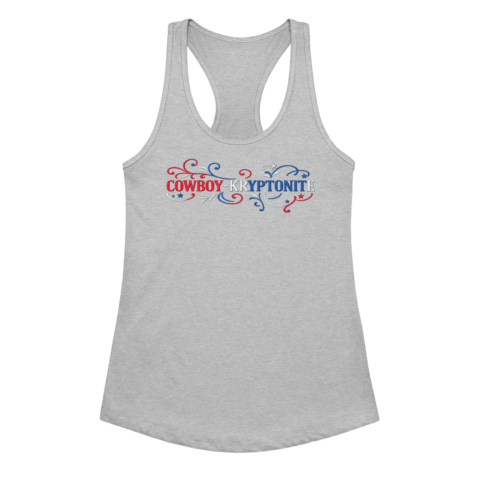 Cowboy-Kryptonite Patriotic Racerback Tank - Image 4